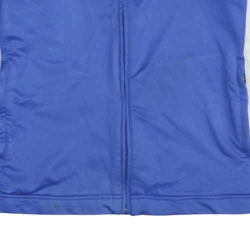 Nike Women's Blue Track Jacket Size 10 Dri-Fit Full Zip Sportswear