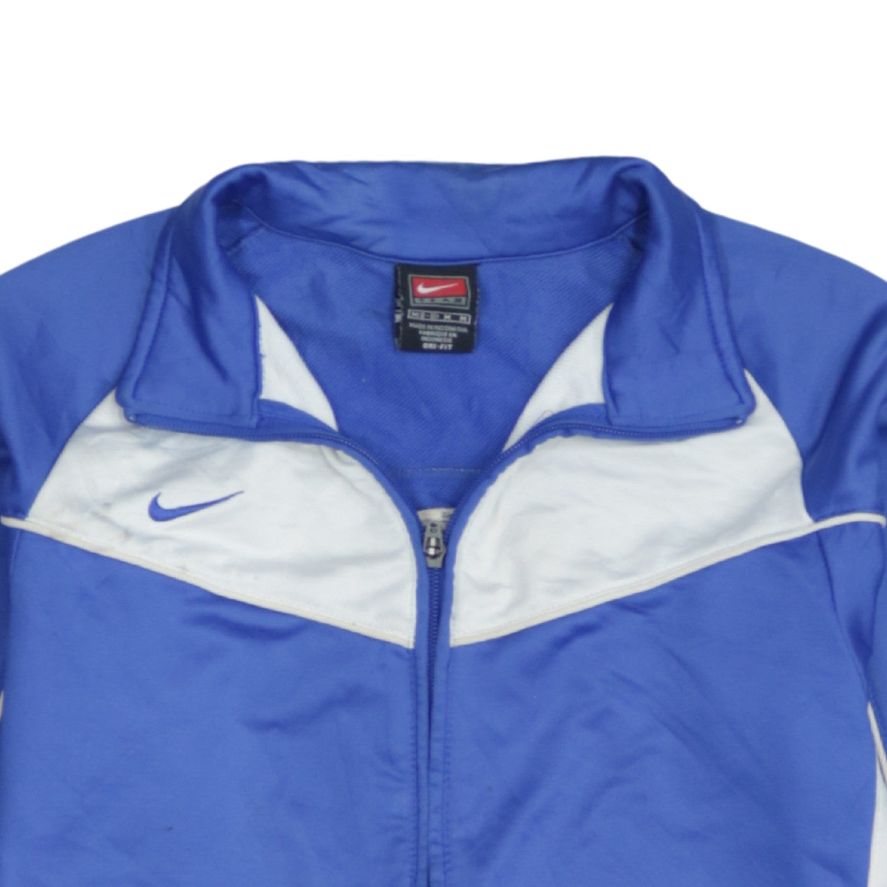 Nike Women's Blue Track Jacket Size 10 Dri-Fit Full Zip Sportswear
