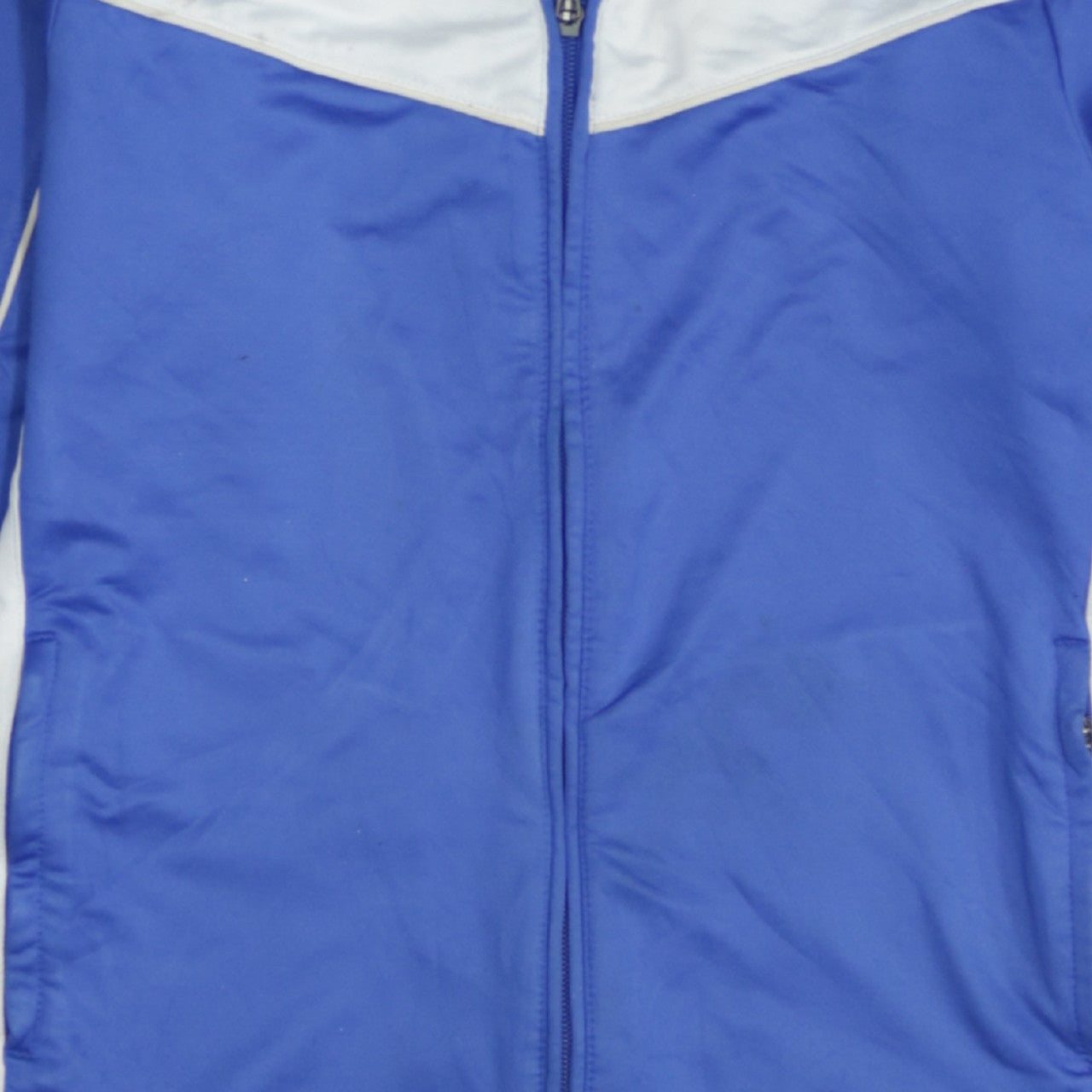 Nike Women's Blue Track Jacket Size 10 Dri-Fit Full Zip Sportswear