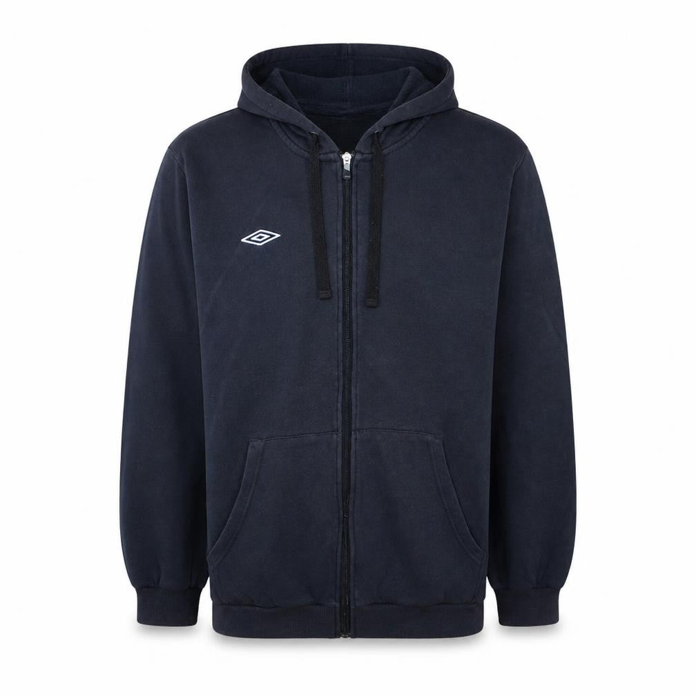 Front view of Umbro Men's Black 2XL Full Zip Hoodie Sweatshirt