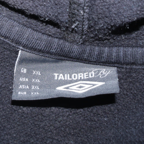 Umbro Men's Black 2XL Full Zip Hoodie Sweatshirt