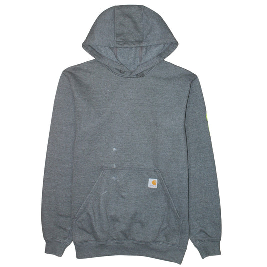 Carhartt Men's Grey Pullover Hoodie Small Loose Fit Workwear