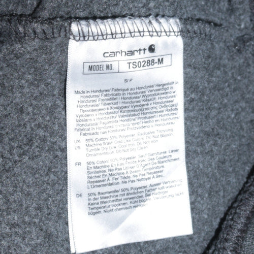Carhartt Men's Grey Pullover Hoodie Small Loose Fit Workwear