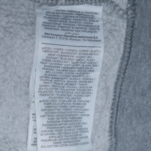 Nike Men's Grey Pullover Hoodie Small Regular Fit Sportswear