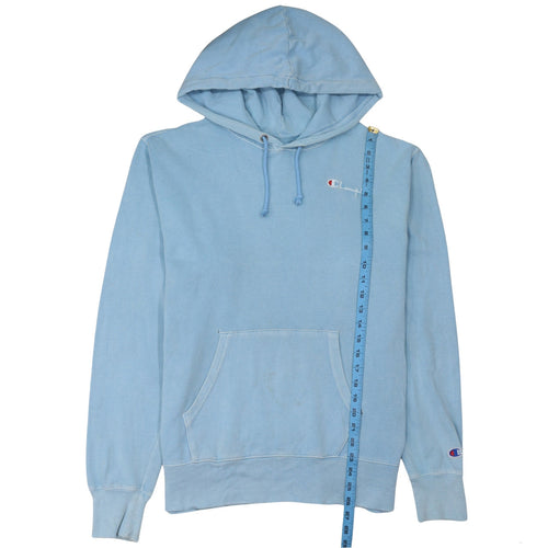 Champion Men's Blue Pullover Hoodie Medium Logo Fleece Sweatshirt