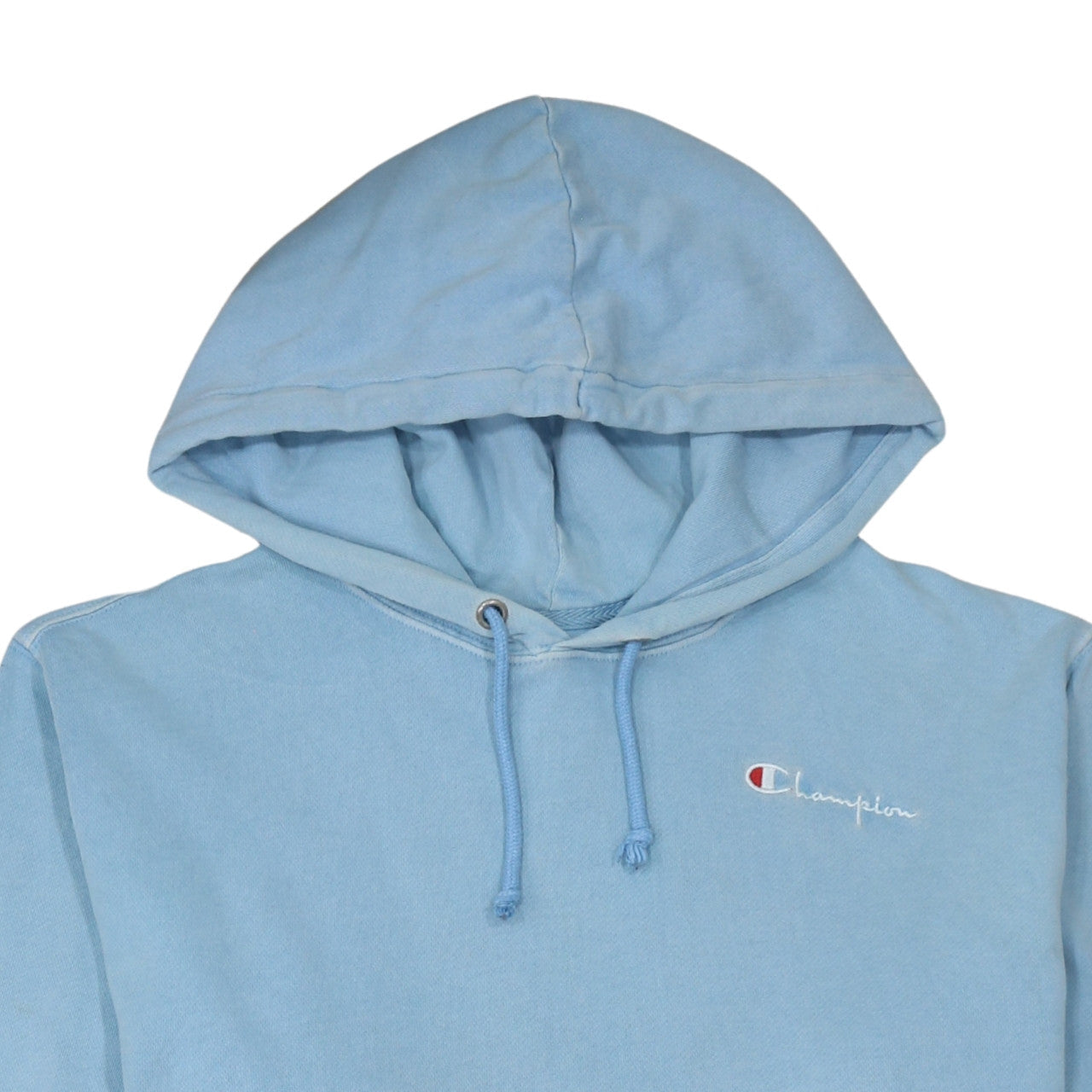 Champion Men's Blue Pullover Hoodie Medium Logo Fleece Sweatshirt