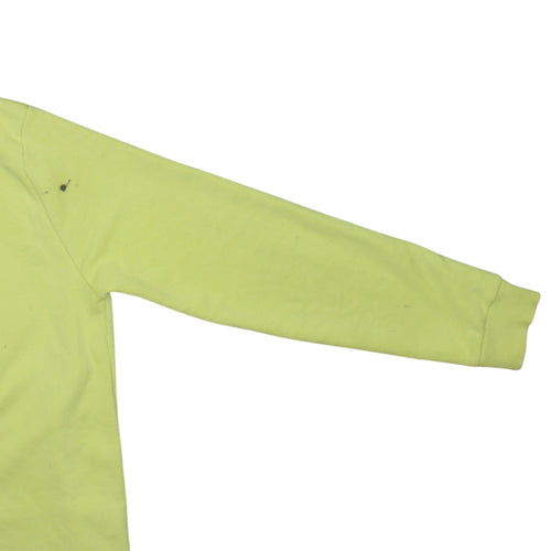 FILA Men Yellow Pullover Hoodie L Regular Fit Cotton Blend