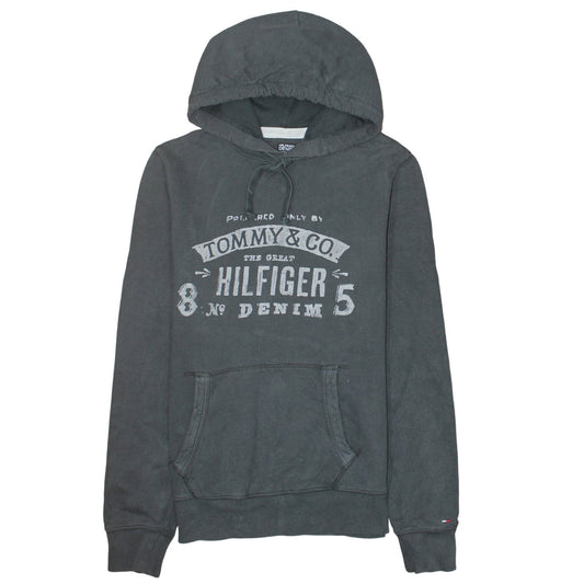 Tommy Hilfiger Denim Men's Black Large Pullover Hoodie Sweatshirt