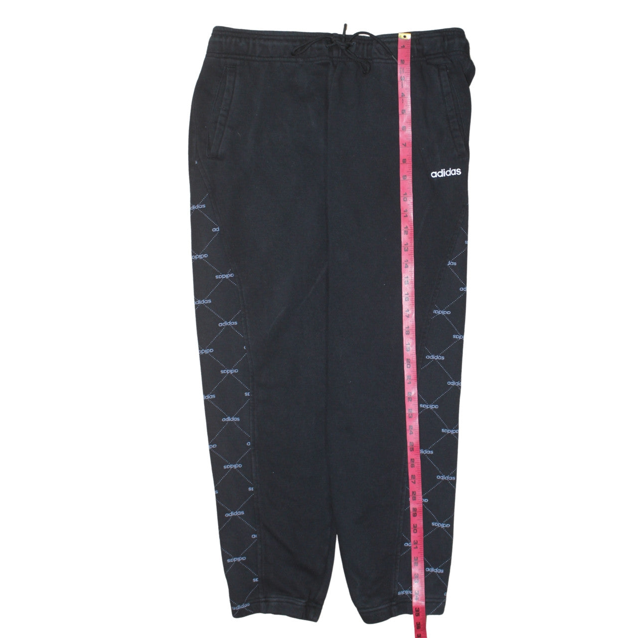Adidas Womens Black Jogger Sweatpants L Elastic Waist Drawstring Pockets