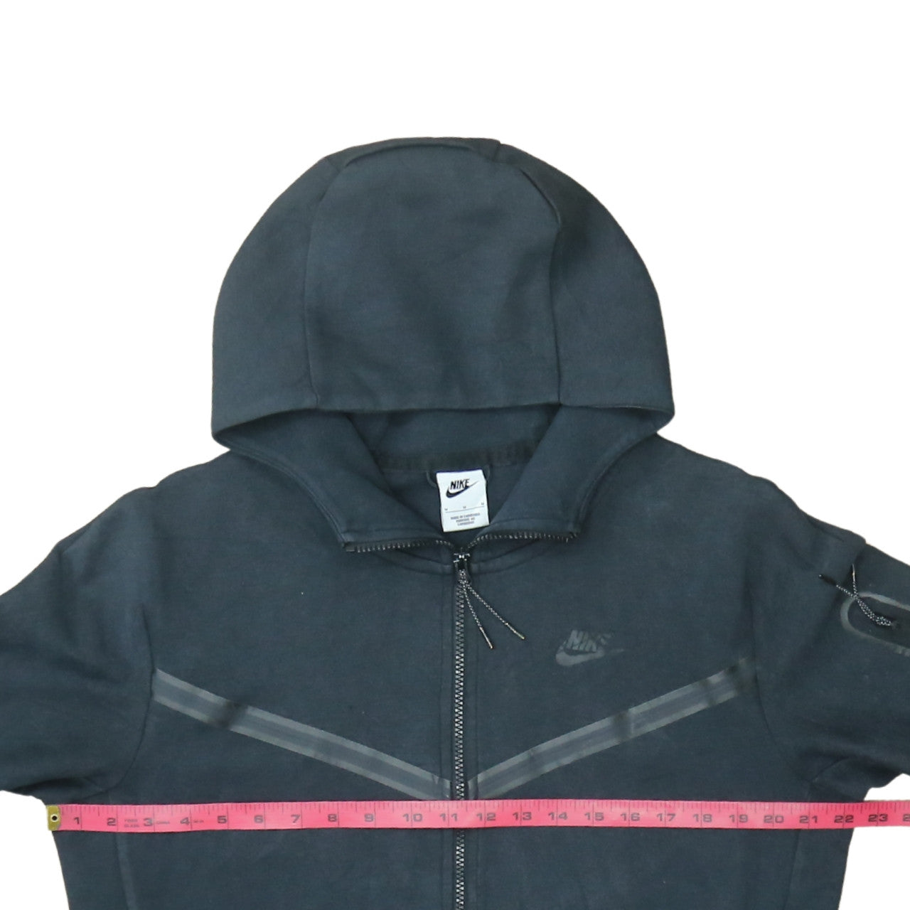 Nike Men's Black Full Zip Hoodie M Cotton Blend Classic Style