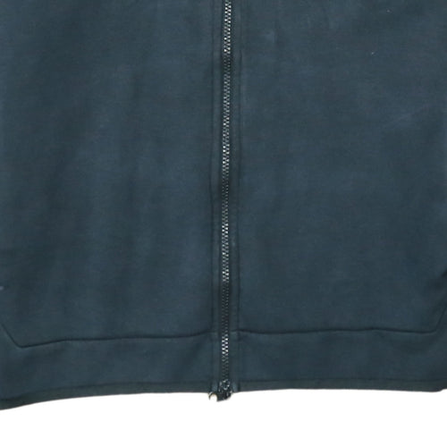 Nike Men's Black Full Zip Hoodie M Cotton Blend Classic Style