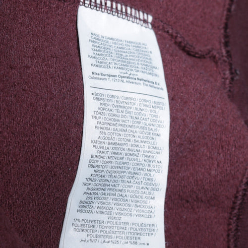 Nike Mens Brown Pullover Sweatshirt Small Crew Neck Logo Print