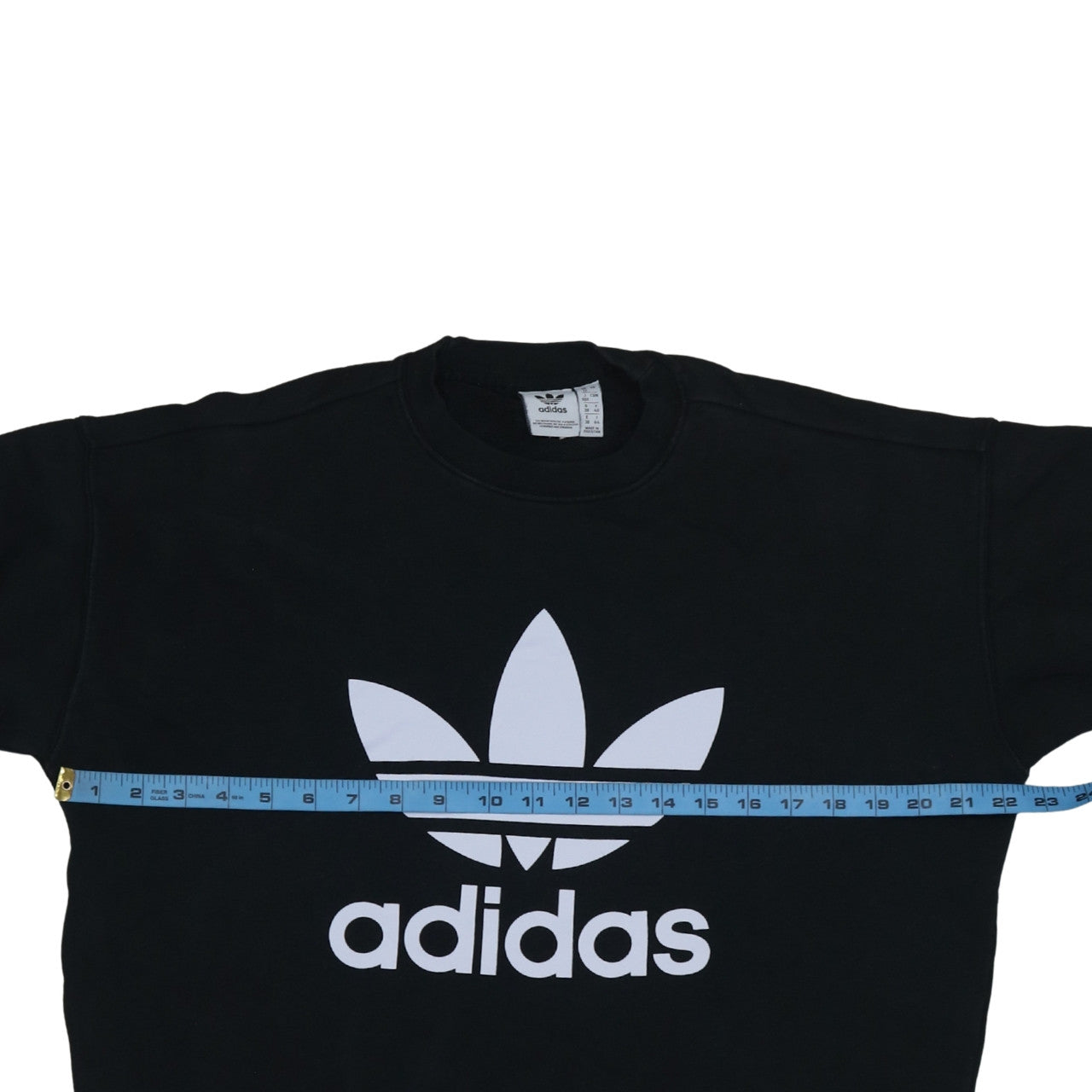 Adidas Womens Black Crew Neck Pullover Sweatshirt Size 12