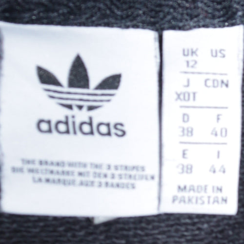 Adidas Womens Black Crew Neck Pullover Sweatshirt Size 12