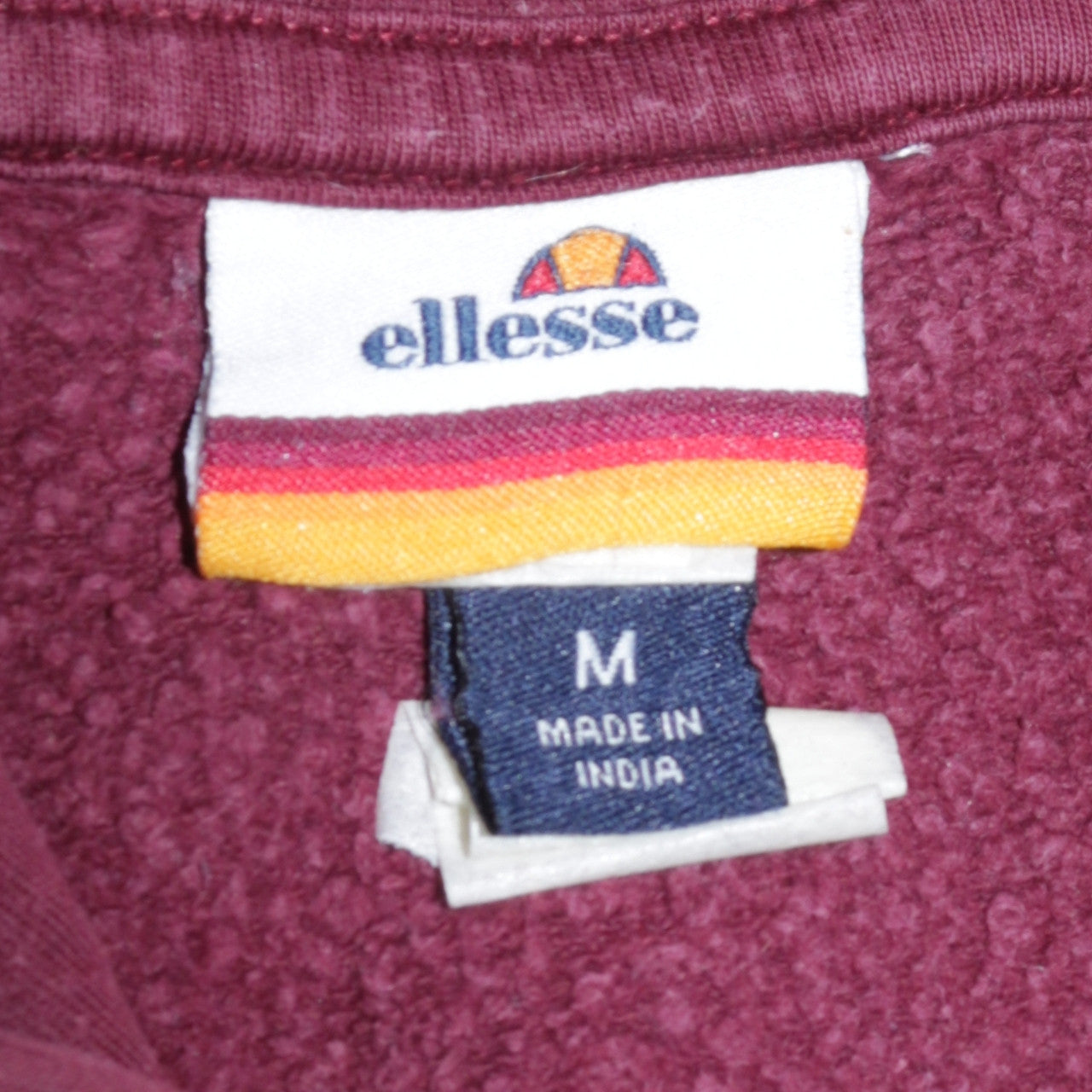 Ellesse Men's Brown Pullover Hoodie M Graphic Logo Fleece