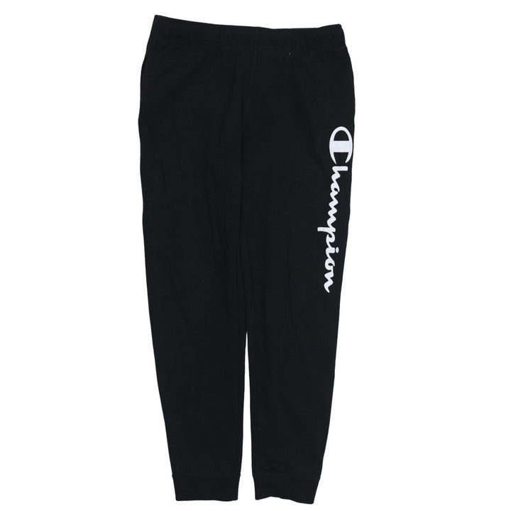 Champion Men's Black L Jogger Sweatpants Elastic Waist Tapered Leg