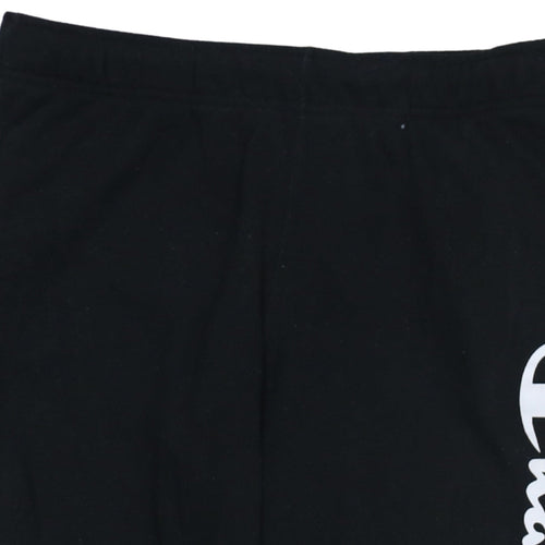 Champion Men's Black L Jogger Sweatpants Elastic Waist Tapered Leg