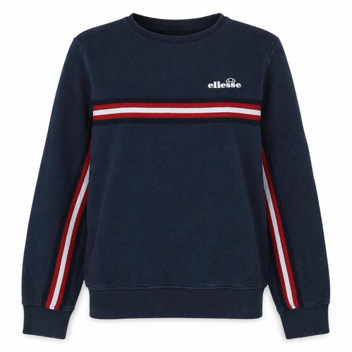 Ellesse Womens Navy Blue Sweatshirt UK 10 Cotton Blend Crew Neck