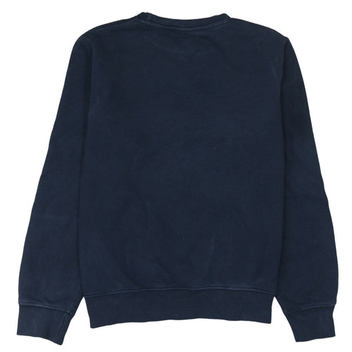 Ellesse Womens Navy Blue Sweatshirt UK 10 Cotton Blend Crew Neck