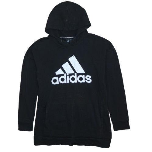 Adidas Women's Black Pullover Hoodie Size S Logo Front Casual Sportswear