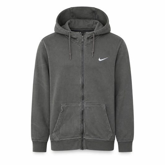 Front view of Nike Men's Green Full Zip Hoodie S Hooded Sweatshirt