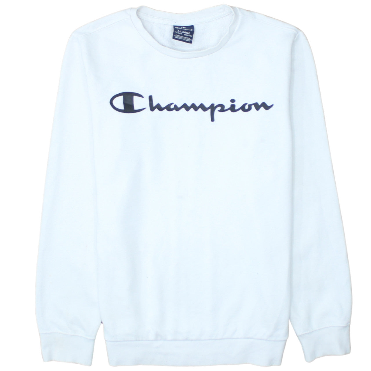 Champion Boys White Pullover Sweatshirt X-Large 13-14 Years Logo Crew Neck