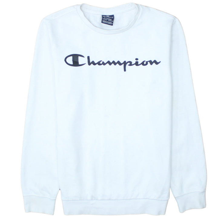 Champion Boys White Pullover Sweatshirt X-Large 13-14 Years Logo Crew Neck