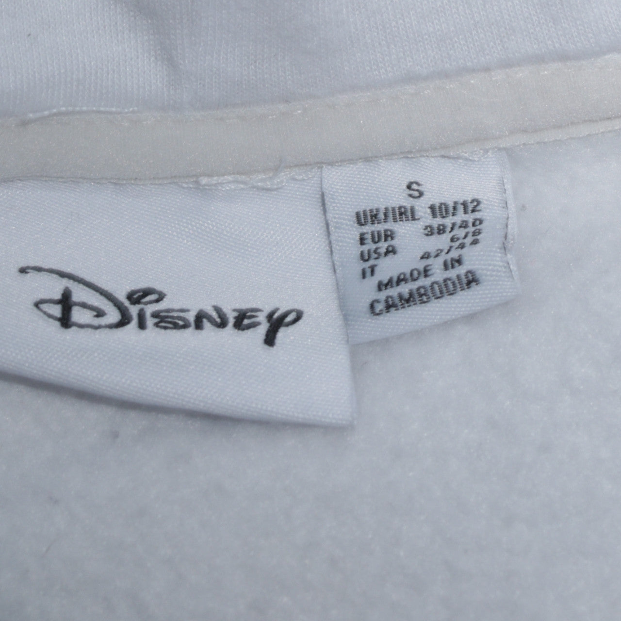 Disney Princess White Hoodie Small Women Once Upon a Time Primark
