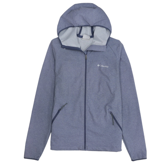 Columbia Womens Blue Hooded Lightweight Windbreaker Jacket M