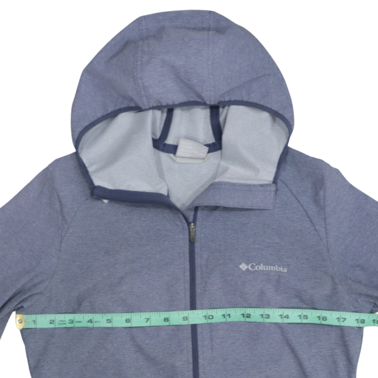 Columbia Womens Blue Hooded Lightweight Windbreaker Jacket M