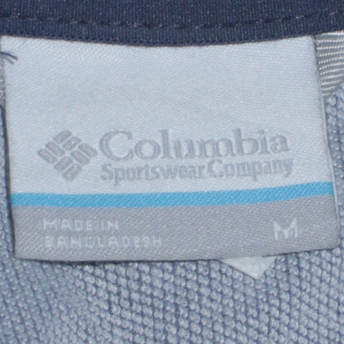 Columbia Womens Blue Hooded Lightweight Windbreaker Jacket M