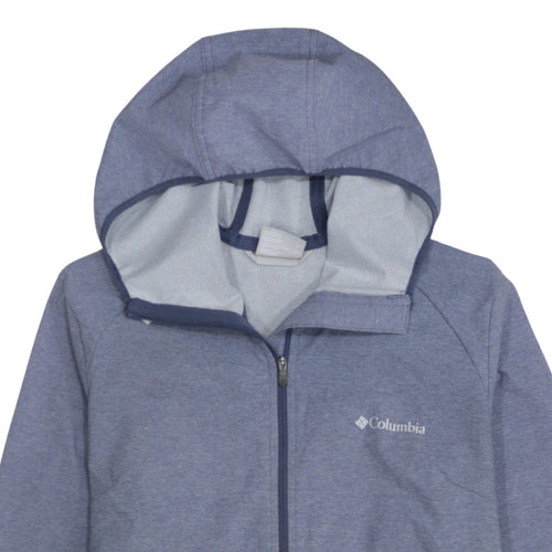 Columbia Womens Blue Hooded Lightweight Windbreaker Jacket M