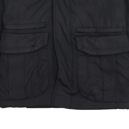 Robe Di Kappa Men's Black Medium Military Jacket Nylon Cotton