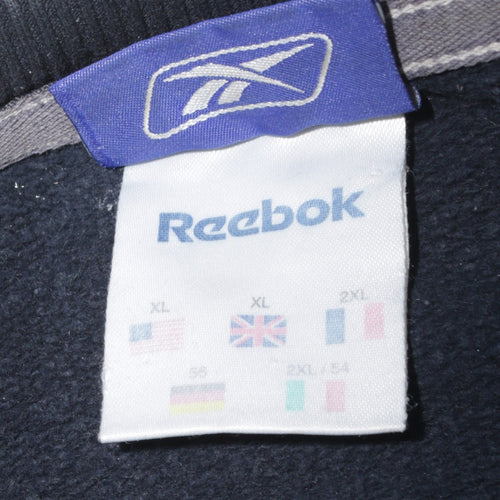 Reebok Men's Blue XL Pullover Sweatshirt Crew Neck Logo Vintage