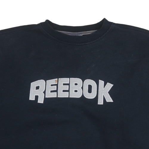 Reebok Men's Blue XL Pullover Sweatshirt Crew Neck Logo Vintage