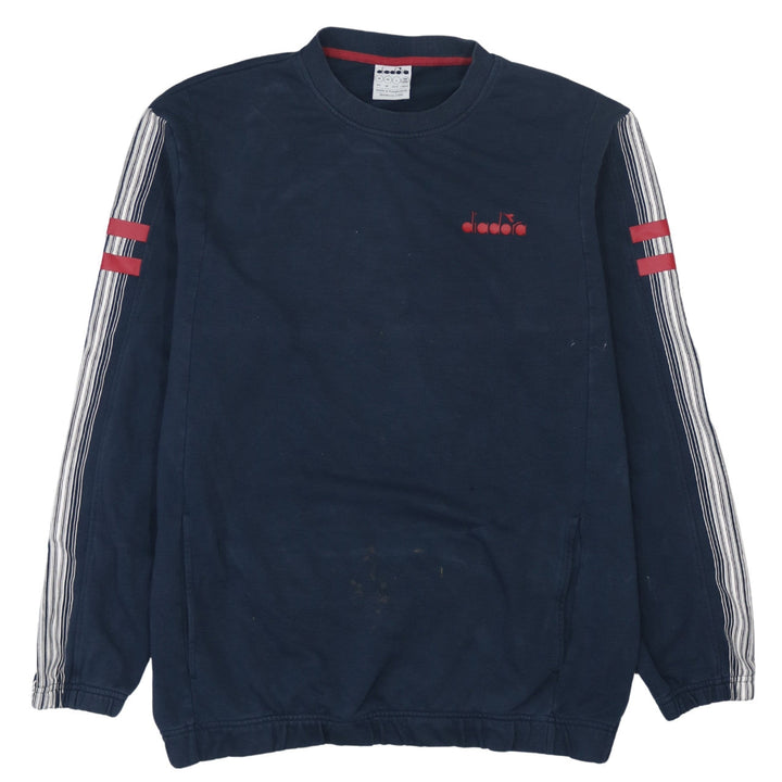 Diadora Mens Blue XL Pullover Sweatshirt Crew Neck Sports Top