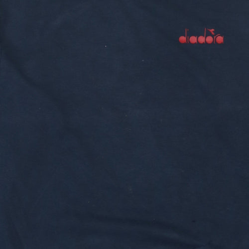 Diadora Mens Blue XL Pullover Sweatshirt Crew Neck Sports Top
