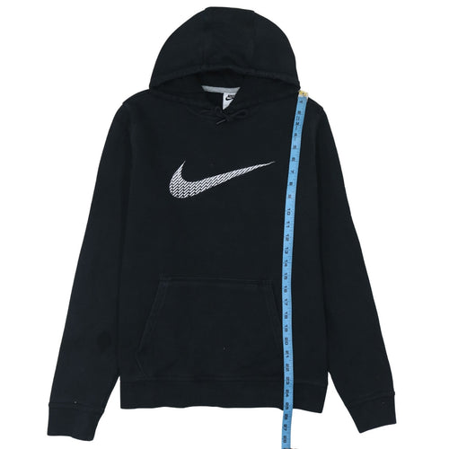 Nike Men's Black Large Pullover Hoodie with Logo Design