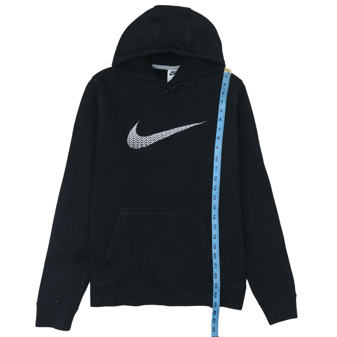 Nike Men's Black Large Pullover Hoodie with Logo Design