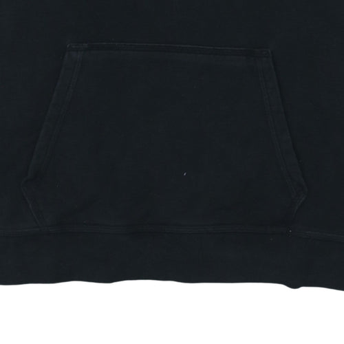 Nike Men's Black Large Pullover Hoodie with Logo Design