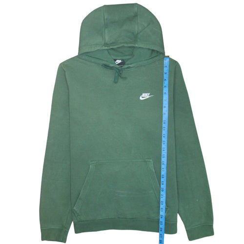 Nike Men's Green Pullover Hoodie Size M Logo Fleece Sweatshirt