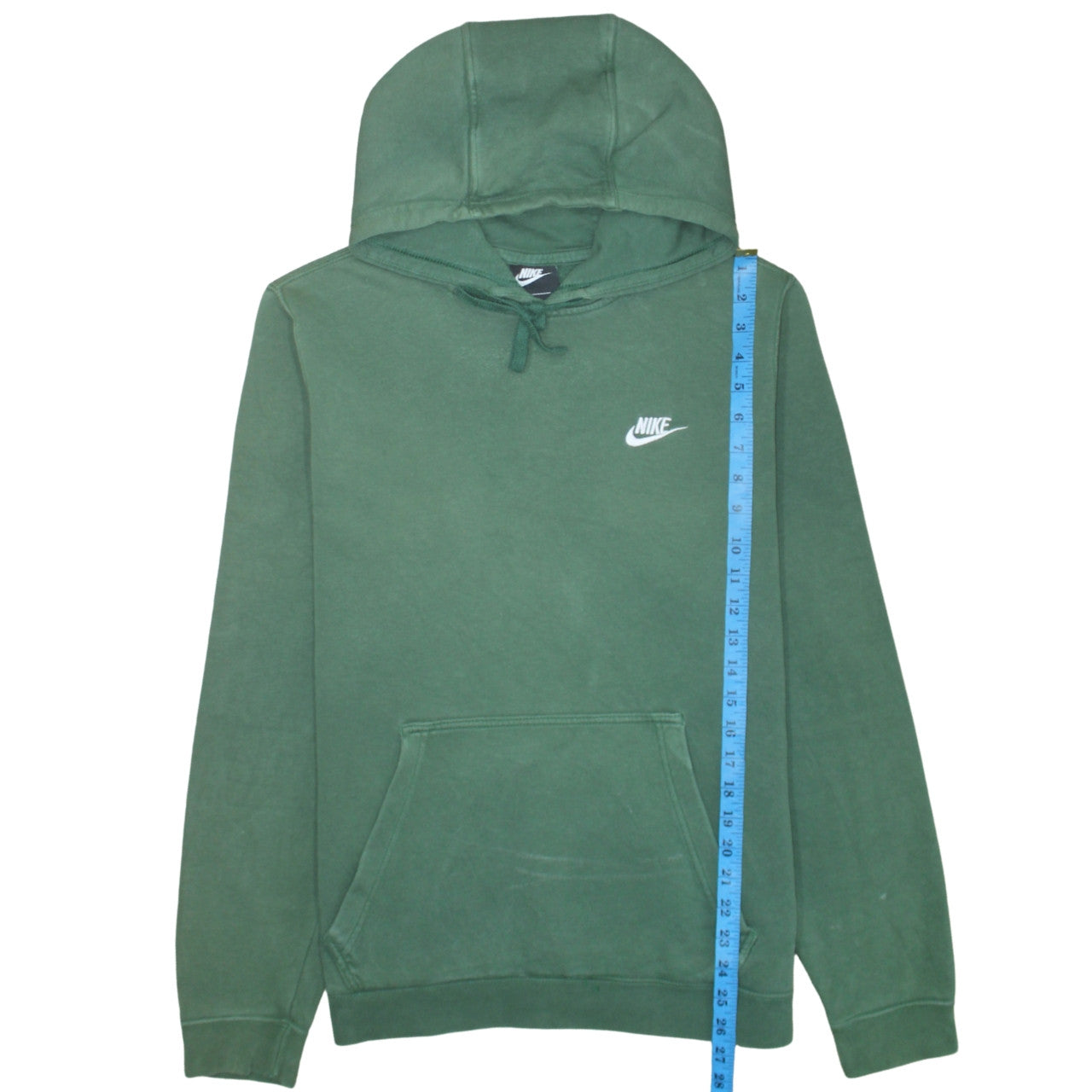 Nike Men's Green Pullover Hoodie Size M Logo Fleece Sweatshirt