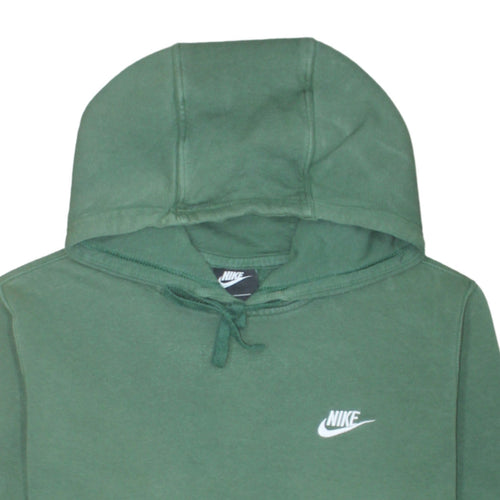 Nike Men's Green Pullover Hoodie Size M Logo Fleece Sweatshirt
