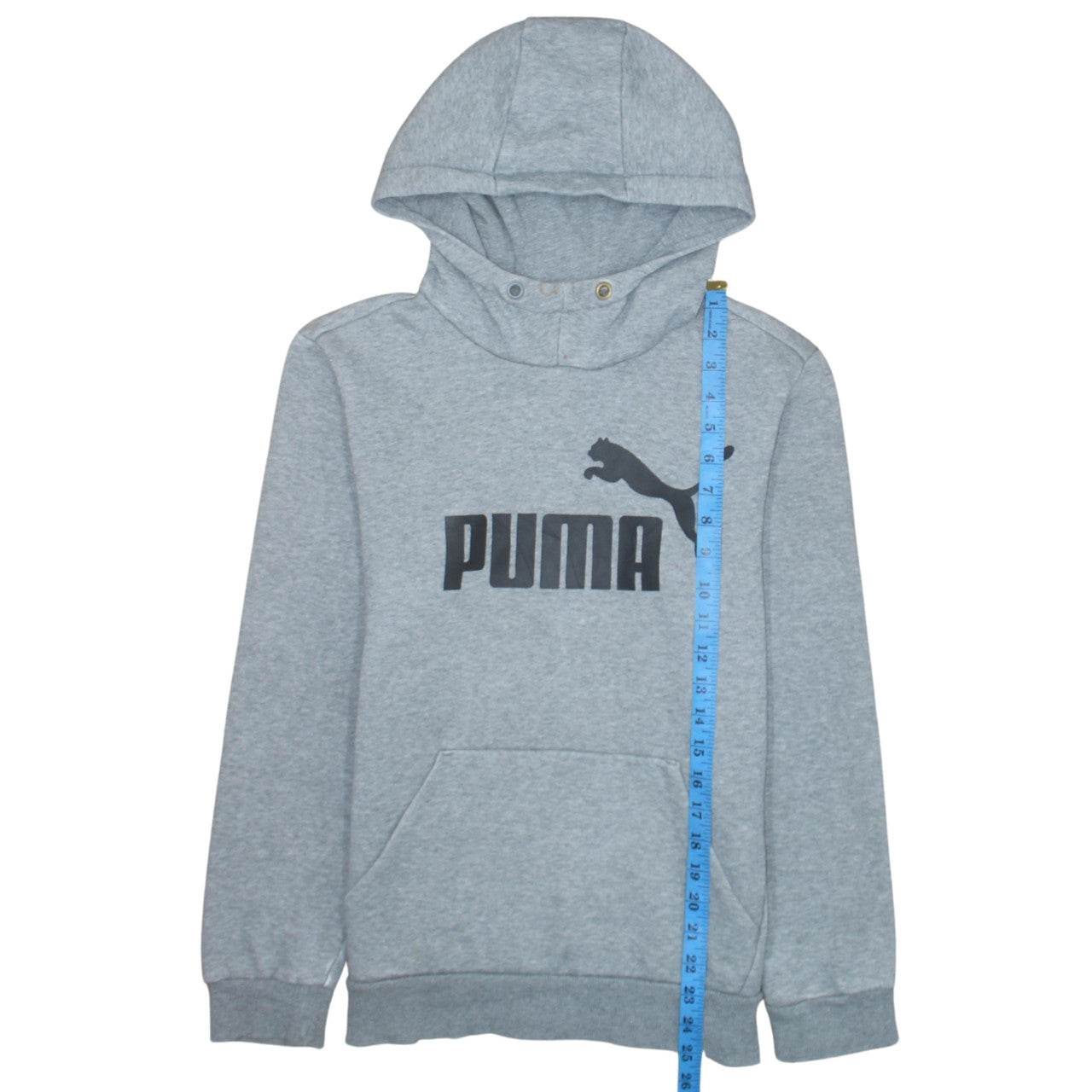 Puma Men's Grey XS Pullover Fleece Hoodie with Logo