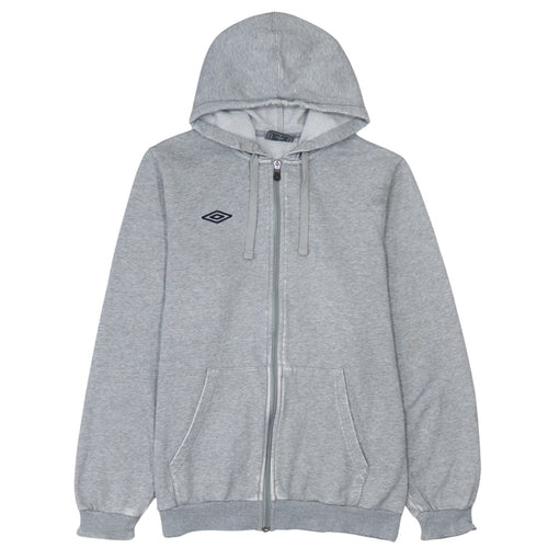 Umbro Men's Grey Full Zip Hoodie L Regular Fit Sportswear