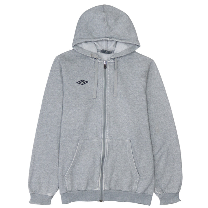 Umbro Men's Grey Full Zip Hoodie L Regular Fit Sportswear
