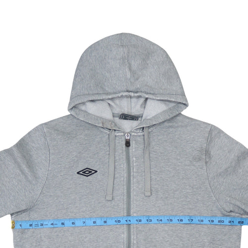 Umbro Men's Grey Full Zip Hoodie L Regular Fit Sportswear