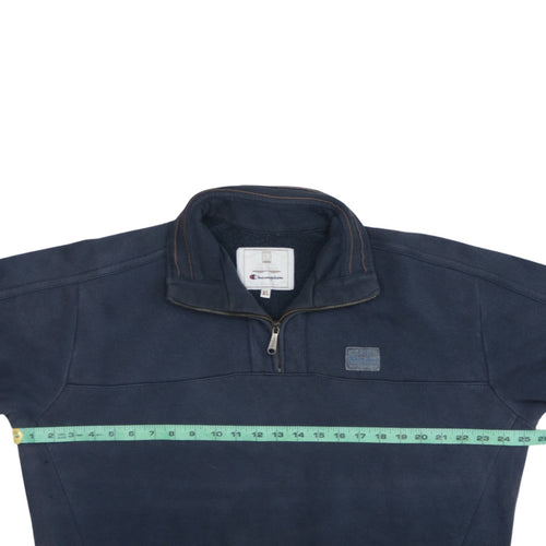 Champion Men's Blue XL 1/4 Zip Fleece Sweatshirt Pullover