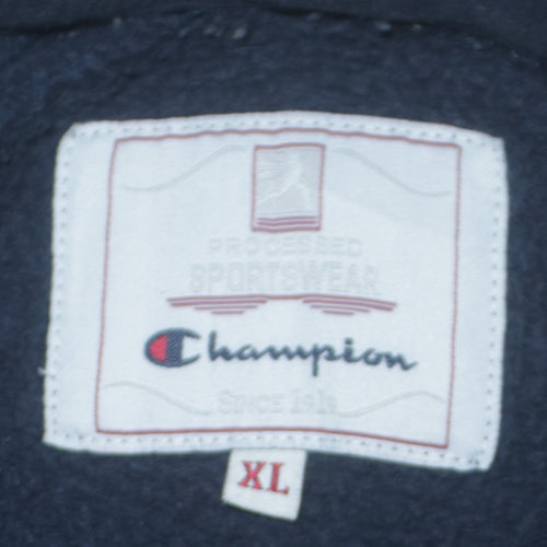Champion Men's Blue XL 1/4 Zip Fleece Sweatshirt Pullover