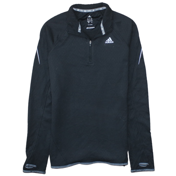 Adidas Women Black 1/2 Zip ClimaWarm Running Sweatshirt UK 8-10